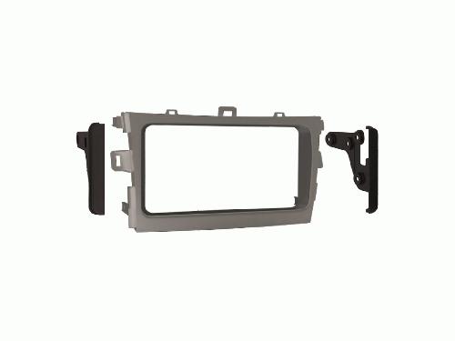 Facade autoradio Toyota Support Autoradio 2Din Toyota Corolla 2009-2013 argent