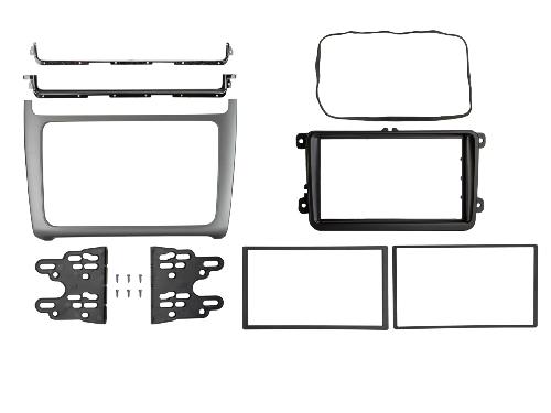 Facade autoradio VW Support Autoradio 2Din VW Polo 04 2014-07 2017 argente