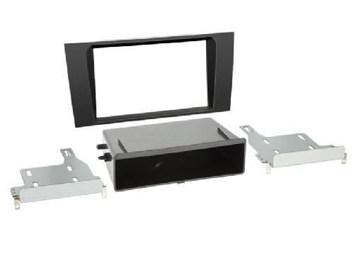 Supports Autoradio de Roger Support autoradio compatible avec Audi A4 Noir avec vide-poche