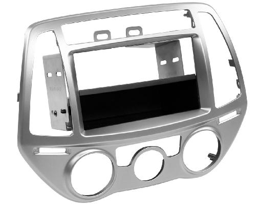 Supports Autoradio de Roger Support Autoradio compatible avec Hyundai i20 Avec vide poche - Argent