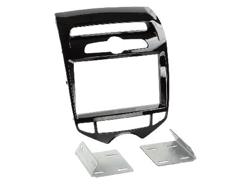 Supports Autoradio de Roger Support Autoradio compatible avec Hyundai IX20 10-18 avec clim auto - Noir brillant