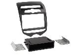 Facade autoradio Hyundai Support autoradio compatible avec Hyundai ix20 - Noir mat - climatisation manuelle