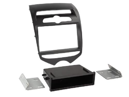 Facade autoradio Hyundai Support autoradio compatible avec Hyundai ix20 - Noir mat - climatisation manuelle