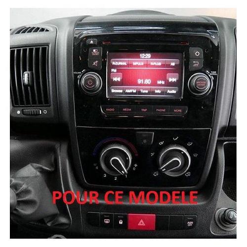 Supports Autoradio de Roger Support autoradio compatible avec Jumper Ducato Boxer Movano 14-23 - 2Din Noir brillant - voir liste