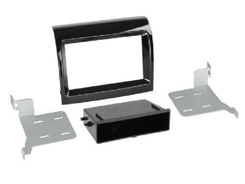 Supports Autoradio de Roger Support autoradio compatible avec Jumper Ducato Boxer Movano 14-23 - 2Din Noir brillant - voir liste