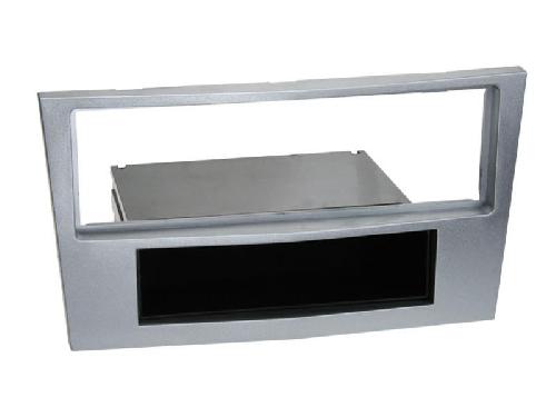 Supports Autoradio de Roger Support autoradio compatible avec Opel Corsa D Astra H Zafira ap04 - Argent - avec vide poche