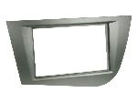 Supports Autoradio de Roger Support Autoradio compatible avec Seat Leon 05-12 - Argent Fonce