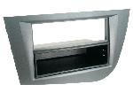 Supports Autoradio de Roger Support autoradio compatible avec Seat Leon 05-12 avec vide poche Argent Fonce