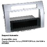 Supports Autoradio de Roger Support Autoradio compatible avec Toyota Corolla verso 04-09 - Argent 1din avec vide-poche