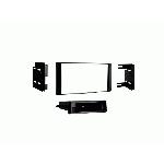 Support autoradio double DIN avec compartiment pour Nissan Micra Note Versa noir