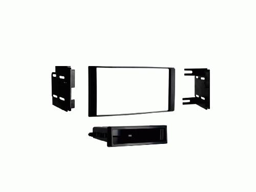 Facade autoradio Nissan Support autoradio double DIN avec compartiment pour Nissan Micra Note Versa noir