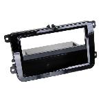 Support avec vide poche 2Din compatible avec Seat Skoda VW Noir brillant - voir liste Support avec vide poche 2Din compatible avec Seat Skoda VW Noir brillant - voir liste