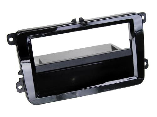 Supports Autoradio de Roger Support avec vide poche compatible avec Seat Skoda VW Noir brillant