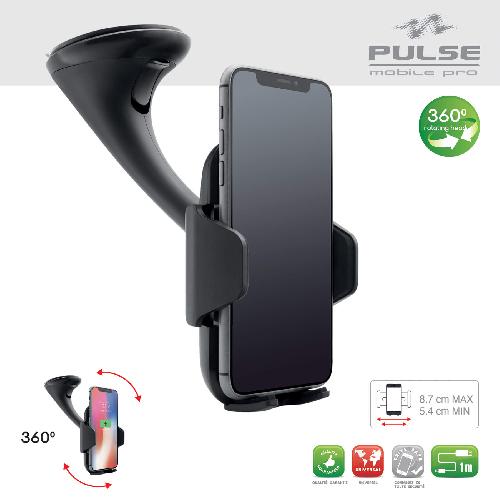 Fixation - Support Telephone Support Mobile Avec Charge A Induction 10w - Pulse