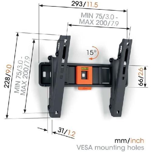 Fixation Tv - Support Tv - Support Mural Pour Tv Support mural pour TV - VOGEL'S - TVM 1223 Full-Motion Small. 1 bras. 19-43