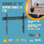 Fixation Tv - Support Tv - Support Mural Pour Tv Support Mural TV NANOOK - Ultra Plat - 32-55 Pouces - pour télés LCD et (O)LED - Noir