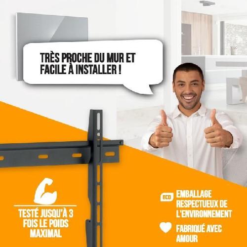 Fixation Tv - Support Tv - Support Mural Pour Tv Support Mural TV NANOOK - Ultra Plat - 32-55 Pouces - pour télés LCD et (O)LED - Noir