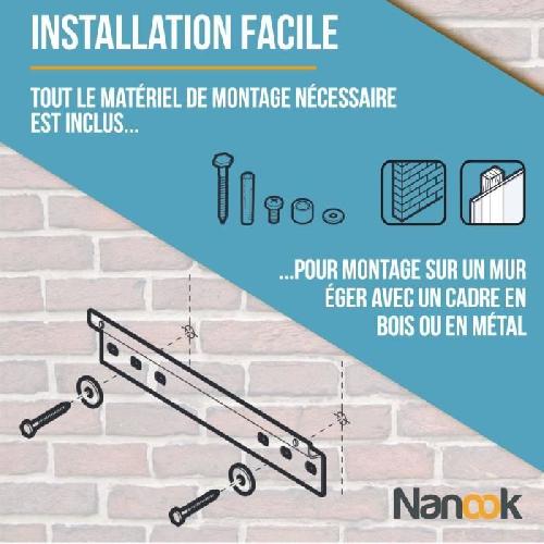 Fixation Tv - Support Tv - Support Mural Pour Tv Support Mural TV NANOOK - Ultra Plat - 32-55 Pouces - pour télés LCD et (O)LED - Noir