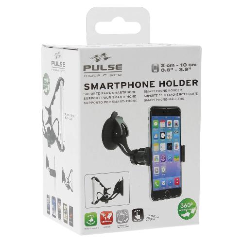 Fixation - Support Telephone Support pince compatible avec smartphone - 2cmx10cm - 360 Noir - Pulse