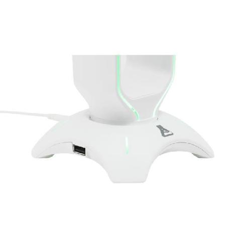 Casque  - Microphone Support pour Casque/Micro-Casque - THE G-LAB - K-STAND RADO - RGB USB - Blanc