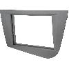 Supports Autoradio de Roger Facade autoradio 2527A compatible avec Seat Leon 05-12 - Argent Fonce