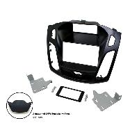 Supports Autoradio de Roger Facade autoradio 2DIN compatible avec Ford Focus ap15 Noir