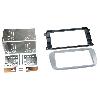 Supports Autoradio de Roger Kit 2Din compatible avec Ford Fiesta Focus Fusion Kuga Mondeo S-Max Transit connect 03-14 argent