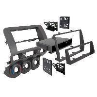 Supports Autoradio de Roger Kit Facade autoradio 2DIN compatible avec Honda Fit 06-07 Avec vide poche Noir