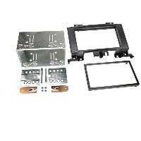 Supports Autoradio de Roger Kit Facade autoradio 2DIN compatible avec Mercedes Sprinter VW Crafter ap06 Noir Rubber touch
