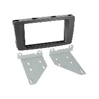 Supports Autoradio de Roger Kit Facade autoradio 2DIN compatible avec Skoda Octavia Yeti ap04 Noir
