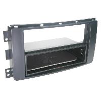 Supports Autoradio de Roger Kit Facade autoradio 2DIN Smart Fortwoo 07-10 Forfour 04-06 Avec vide poche Inbay Noir