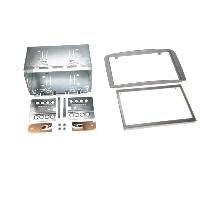 Supports Autoradio de Roger Kit Support 2DIN compatible avec Alfa Romeo 147 GT 01-10 - argent Clair