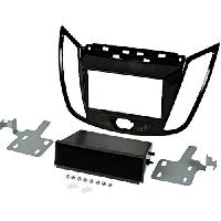 Supports Autoradio de Roger Kit support 2Din compatible avec Ford C-MAX ap10 Ford Kuga ap13 - Avec vide poche - Noir brillant