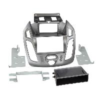 Supports Autoradio de Roger Kit support 2Din compatible avec Ford Tourneo Transit Connect ap13 Avec vide poche - Argent