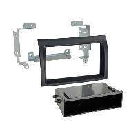 Supports Autoradio de Roger Kit Support autoradio 2DIN compatible avec Citroen Fiat Peugeot ap06 Avec vide-poche Noir