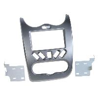 Supports Autoradio de Roger Kit Support Autoradio 2Din compatible avec Dacia Duster Sandero Logan 08-12 Gris Fonce