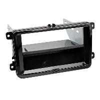 Supports Autoradio de Roger Kit Support autoradio 2DIN compatible avec Seat ap09 Skoda ap06 VW ap03 Avec vide poche Noir brillant