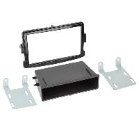 Supports Autoradio de Roger Kit Support Autoradio compatible avec Dacia Opel Renault Noir Brillant Vide poche
