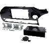 Supports Autoradio de Roger Kit support Autoradio compatible avec Kia Rio ap15 - noir brillant - avec vide-poche