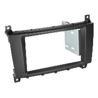 Supports Autoradio de Roger Kit Support autoradio compatible avec Mercedes Classe C W203 Noir 2Din