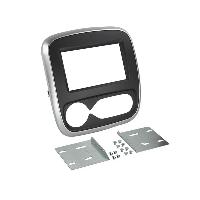 Supports Autoradio de Roger Kit support Autoradio compatible avec Renault Opel Fiat - Noir argent