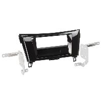 Supports Autoradio de Roger Support 2Din compatible avec Nissan Qashqai Acenta X-Trail ap14 avec vide-poche - noir brillant