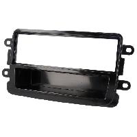 Supports Autoradio de Roger Support Autoradio 1Din compatible avec Dacia ap12 -Noir brillant avec vide-poche