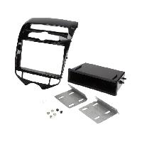 Supports Autoradio de Roger Support autoradio 1DIN compatible avec Hyundai ix20 ap10 - Noir brillant - avec vide-poche