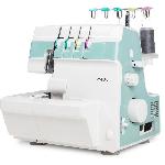 Machine A Coudre Surjeteuse - MEDION - SO 90 - 91W - Type d'aiguille 11. 14. 16 - 1200 tr/min - LED - Turquoise