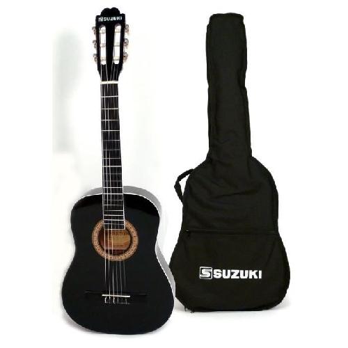 SUZUKI Guitare classique 1-2 pour enfant finition noire avec housse de protection