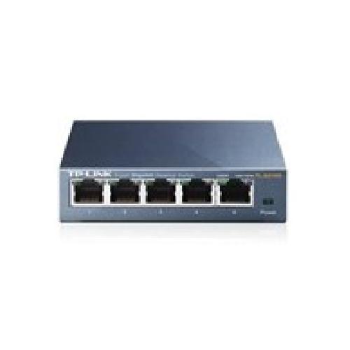 Switch - Hub Ethernet - Injecteur Switch Ethernet Gigabit - TP-LINK - 10-100-1000 Mbps - 5 ports RJ45 metallique - Switch RJ45 - TL-SG105