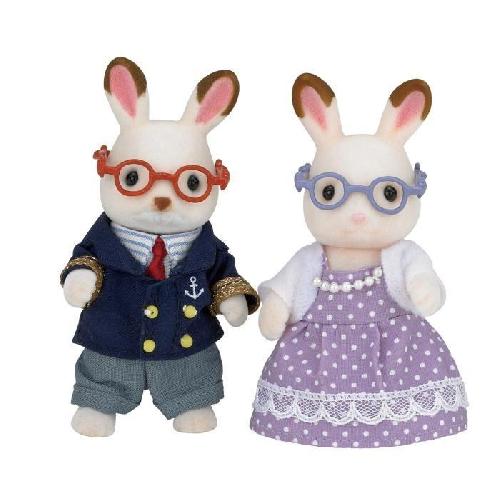 Figurine Miniature - Personnage Miniature SYLVANIAN FAMILIES - 5190 - Grands-Parents Lapin Chocolat - Les familles