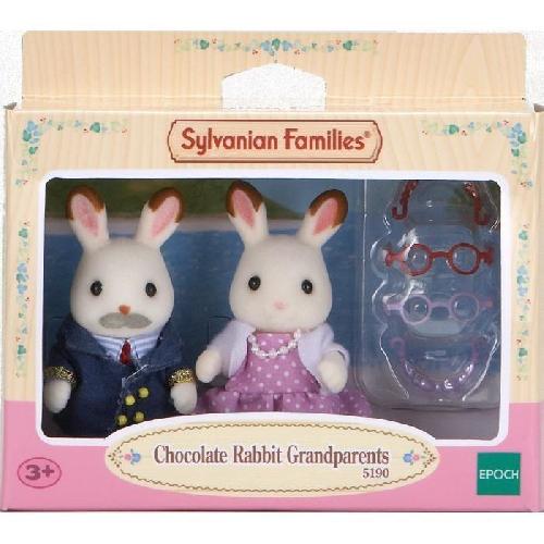 Figurine Miniature - Personnage Miniature SYLVANIAN FAMILIES - 5190 - Grands-Parents Lapin Chocolat - Les familles