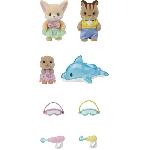 Figurine Miniature - Personnage Miniature SYLVANIAN FAMILIES 5749 - Le trio des bébés a la piscine